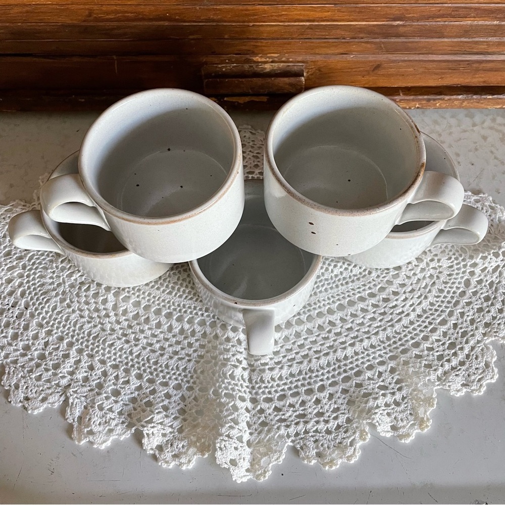 5 MCM Dansk Nielstone Speckled Stoneware Flat Mugs Cups Niels Refs-gaard Design - Picture 2 of 15